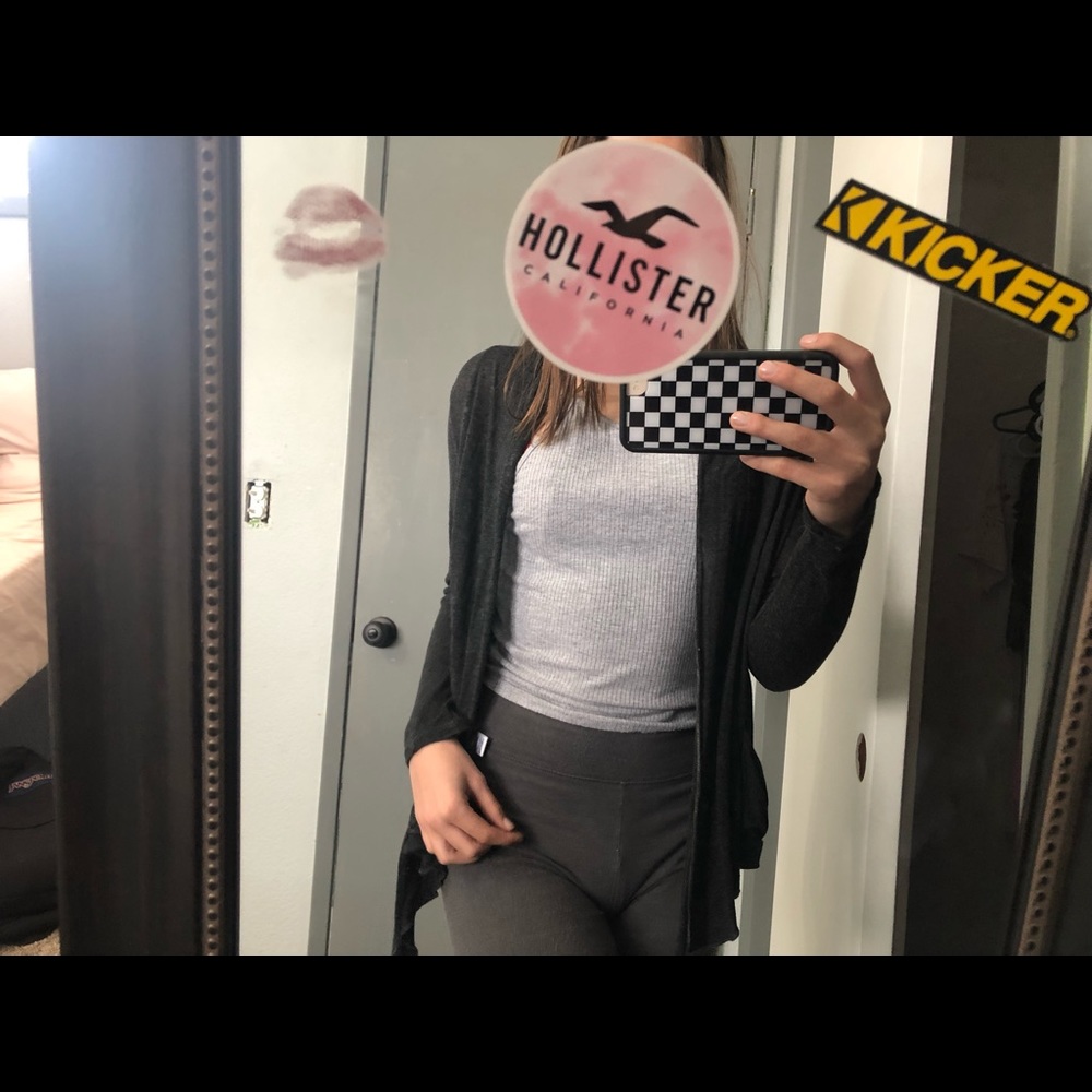 dark grey cozy cardigan!